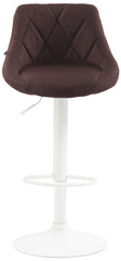 Barhocker Lazio Stoff wei� - braun