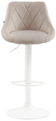 Barhocker Lazio Stoff wei� - creme