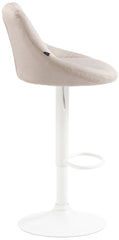Barhocker Lazio Stoff wei� - creme