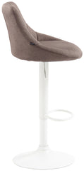 Barhocker Lazio Stoff wei� - taupe