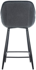 2er Set Barhocker Gibson Stoff - dunkelgrau