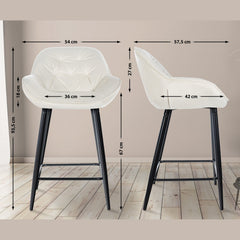 Barhocker Gibson Samt - creme
