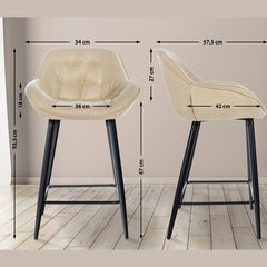 Barhocker Gibson Stoff - creme