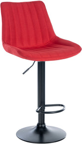 Barhocker Toni Stoff schwarz - rot