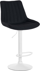 Barhocker Toni Stoff wei� - schwarz