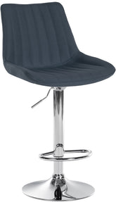 Barhocker Toni Stoff chrom - dunkelgrau