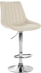 Barhocker Toni Kunstleder chrom - creme