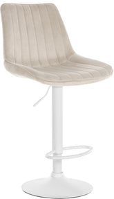 Barhocker Toni Samt wei� - creme