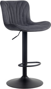Barhocker Linus Samt - schwarz
