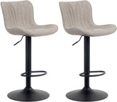 2er Set Barhocker Linus Stoff - taupe