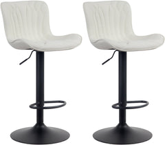 2er Set Barhocker Linus Stoff - creme