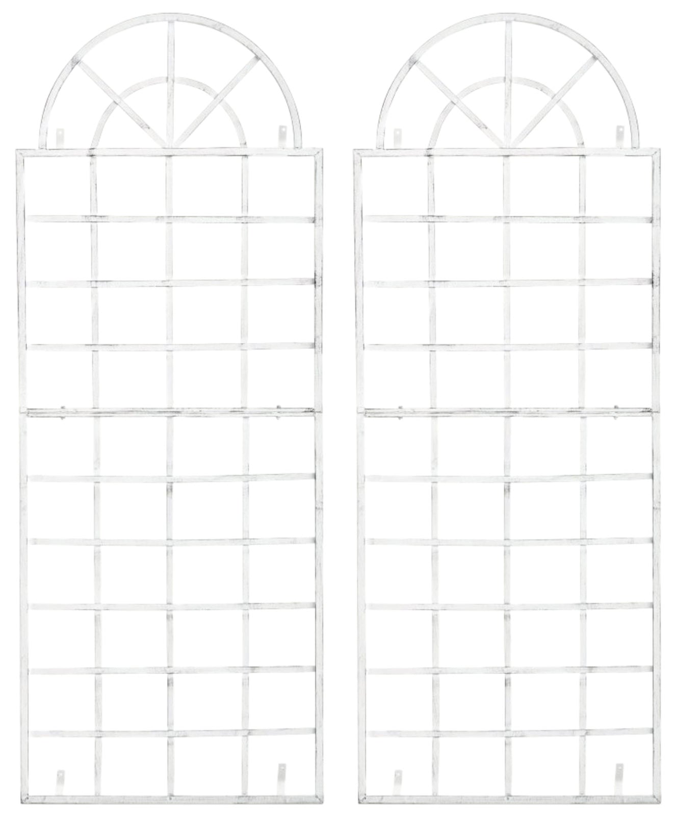2er Set Rankgitter Viva - antik wei� by Dropshipping-Europe – Rosenb�gen