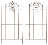 2er Set Rankgitter Paula - antik braun by Dropshipping-Europe – Rosenb�gen