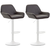 2er Set Barhocker Braga Kunstleder weiß - braun