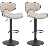 2er Set Barhocker Las Vegas V2 Kunstleder schwarz - creme