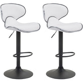 2er Set Barhocker Las Vegas V2 Kunstleder schwarz - weiß