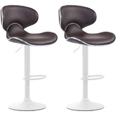 2er Set Barhocker Las Vegas V2 Kunstleder weiß - braun