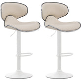 2er Set Barhocker Las Vegas V2 Kunstleder weiß - creme