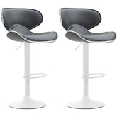 2er Set Barhocker Las Vegas V2 Kunstleder weiß - grau