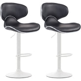 2er Set Barhocker Las Vegas V2 Kunstleder weiß - schwarz
