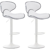 2er Set Barhocker Las Vegas V2 Kunstleder weiß - weiß