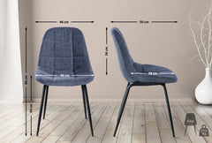 Stuhl Tom Stoff - blau