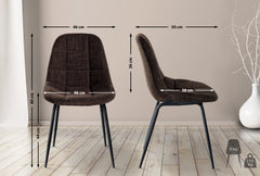 Stuhl Tom Stoff - braun