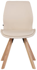 Stuhl Luna Kunstleder - creme
