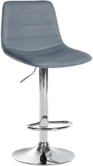 Barhocker Lex Kunstleder Chrom - grau