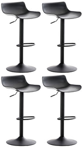 4er Set Barhocker Aveiro - schwarz