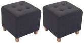 2er Set Sitzhocker Pharao, antik-hell - dunkelgrau