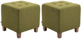 2er Set Sitzhocker Pharao, antik-hell - gr�n