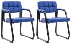 2er Set Besucherst�hle Canada B Kunstleder - blau