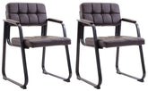 2er Set Besucherst�hle Canada B Kunstleder - braun