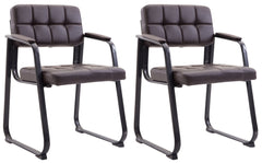 2er Set Besucherst�hle Canada B Kunstleder - braun