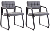 2er Set Besucherst�hle Canada B Kunstleder - grau