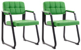 2er Set Besucherst�hle Canada B Kunstleder - gr�n