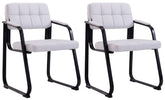 2er Set Besucherst�hle Canada B Kunstleder - wei�