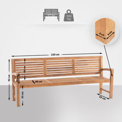 Teakbank Halden 220 cm - teak