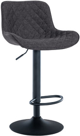 Barhocker Minosa Stoff - schwarz