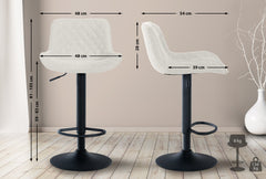 Barhocker Minosa Stoff - creme