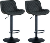 2er Set Barhocker Minosa Kunstleder - schwarz