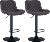 2er Set Barhocker Minosa Stoff - schwarz