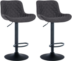 2er Set Barhocker Minosa Stoff - schwarz