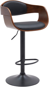 Barhocker Kingston B Kunstleder - walnuss/schwarz