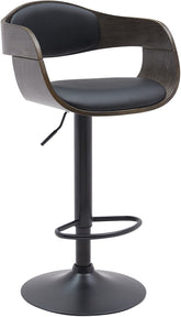 Barhocker Kingston B Kunstleder - schwarz/grau