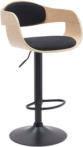 Barhocker Kingston B Stoff - natura/schwarz