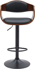 Barhocker Kingston B Kunstleder - walnuss/schwarz