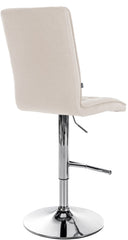 Barhocker Peking V2 Stoff chrom - creme