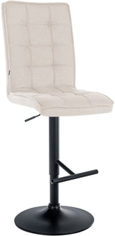 Barhocker Peking V2 Stoff schwarz - creme